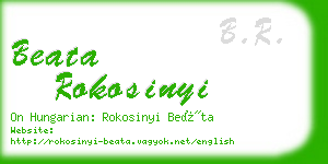beata rokosinyi business card